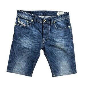 Diesel Larkee Blue Denim Regular Straight 0853R Customized Shorts W31 Unisex